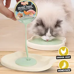 Кремовий вологий корм для кішок UNIQ PETS CAT WET FOOD DELIGHT SHAKE з куркою та медовою динею, 60 г - мініатюра 4