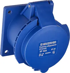 Розетка врізна 32А P3 IP44 2P+PE UCombi АСКО-УКРЕМ (A0080010159) - мініатюра 2