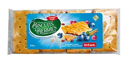 Печиво затяжне Житомирські ласощі з начинкою "BISCUITS & BERRIES" чорниця та родзинки 210 г * 8 шт