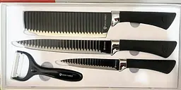 Універсальний набір ножів із нержавіючої сталі 4 предмети Swiss Family SF-0239 кухонні ножі - мініатюра 3