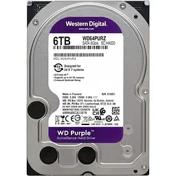Жорсткий диск Western Digital Purple 3.5" 6TB 5400 rpm 256MB SATAIII (WD64PURZ)