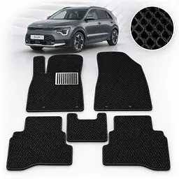 Килимки у салон EVA для Kia Niro (hybrids) 2016- з підп'ятником 5 шт K-41