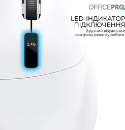 Миша OfficePro Silent Click Wireless White (M398W) - мініатюра 9