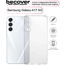 Чохол до мобільного телефона BeCover Anti-Shock Samsung Galaxy A17 5G SM-A176 Clear (713691) - мініатюра 1