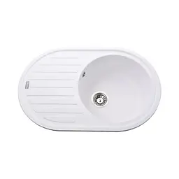 Гранітна мийка Globus Lux Ohara білий 770x500мм-А0007 000022440, Білий