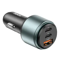 Адаптер автомобільний HOCO Galloper three-port car charger NZ9 95W - мініатюра 6