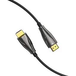 Кабель HDMI M - M, 15.0 м, V2.1, Optical 8K 60Гц 48Gbps Dolby 7.1 TPE Black Zinc Alloy Vention - мініатюра 3