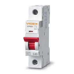 Автоматичний вимикач RS4 1п 40А С 4,5кА VIDEX RESIST VIDEX (26510-000)