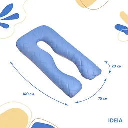 Подушка Ideia П-подібна для сну та відпочинку стьобана ТМ 140х75х20 см з наволочкою на блискавці (8-33724*003) - мініатюра 4