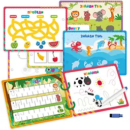 Розвиваюча гра Vladi Toys картки на кільцях пиши-стирай Левеня (VT2020-02) - мініатюра 4