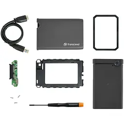 Зовнішня кишеня для HDD/SSD Transcend StoreJet 25CK3 2.5` SATA to USB 3.0 Rubber (TS0GSJ25CK3) [69861] - мініатюра 2