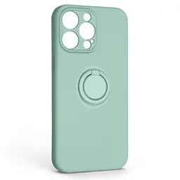 Силиконовый чехол для Apple iPhone 14 Pro Max, Icon Ring, зеленый, панель-накладка, с кольцом-подставкой на 360°, противоударный, возможность использования магнитных держателей, ArmorStandart (ARM68727)