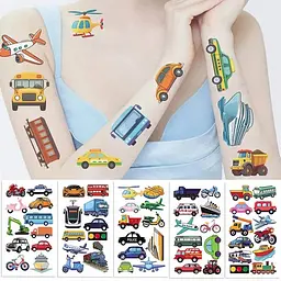 Набір тимчасових тату "Транспорт №1" Fresh Tattoo transport-tattoo-1-10, 10 штук, розмір 12 х 7 см - мініатюра 5