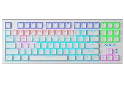 Клавиатура игровая механическая Aula Mechanical F-3032 White keycaps + 21 Yellow keys KRGD Brown - мініатюра 1
