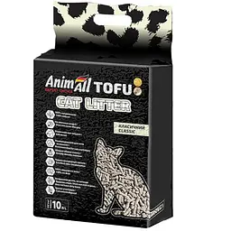 Соєвий наповнювач AnimAll Tofu Classic для котів без аромату 10 літрів 4.66 кг