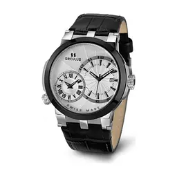 Наручний годинник Seculus 4511.5.775.751 white, ss-ipb, black leather