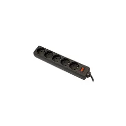 Мережевий фільтр живлення Defender ES 1.8m 5 роз. black (99484)