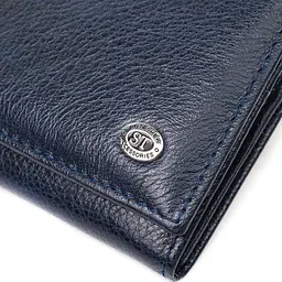 Місткий жіночий гаманець із натуральної шкіри ST Leather 19426 синій - мініатюра 5
