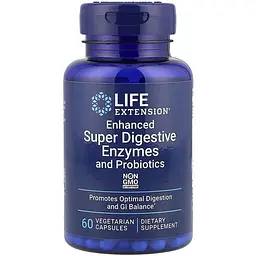 Комплекс для травлення Life Extension Enhanced Super Digestive Enzymes and Probiotics 60 веганських капсул
