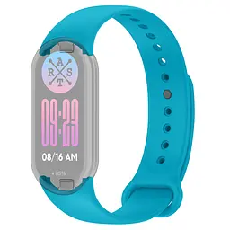 Силіконовий ремінець для фітнес браслетів Xiaomi Mi Band 8 Smart Band 9/10, Silicone, sky blue, зі зручною застібкою, на фітнес трекер та смарт годинник, ArmorStandart (ARM86915)