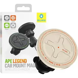 Автотримач із бездротовою зарядкою Blueo Ape Legend Car Mount Magnetic Wireless Charger White (BC5955W) [97415] - мініатюра 2