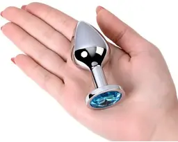 Металева анальна пробка I’MCUM Metal Anal Plug Розмір M Блакитний (7970379617704) (IM-MPlug_M_blue) - мініатюра 8
