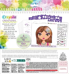Набір для творчості Crayola Creations Юний візажист з наліпками та трафаретами 40 сторінок (04-1056) - мініатюра 2