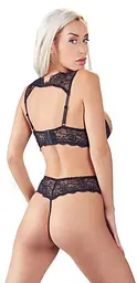Комплект білизни Cottelli Lingerie Koronkowy, 85B/L (чорний) - мініатюра 3