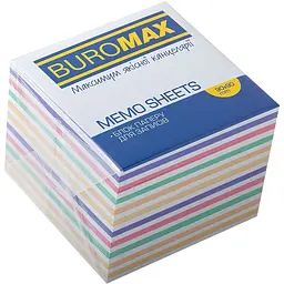 Блок паперу для нотаток Buromax Зебра непроклеєний 90х90х70 мм різнобарвний (BM.2269)