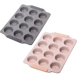 Форма для випікання кексів Marble, 12 осередків Kamille 38х26х3 см kuh0006936