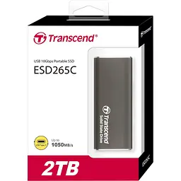 Накопичувач SSD Transcend SSD 2TB ESD265C Iron Gray (TS2TESD265C) (FFMSTR02145) - мініатюра 2