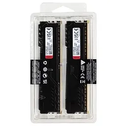 Модуль пам'яті для комп'ютера DDR4 16GB (2x8GB) 3200 MHz Black Kingston Fury (ex.HyperX) (KF432C16BBK2/16WP) - мініатюра 3