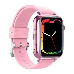 Смарт-годинник дитячий Wonlex KT34 камерою WI-FI GPS SIM-карта силіконовий ремінець Pink (17778-hbr)