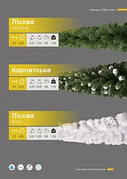 Гірлянда з ПВХ хвої Лісова 2.5 м (Зелена) - мініатюра 5