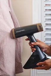 Відпарювач Russell Hobbs Genie VacuSteam 1800 Вт 200 мл паровий удар 20 г вертикальне відпарювання керамічна підошва синій - мініатюра 10