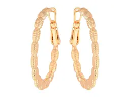 Сережки Xuping кільця M&L 18K (конго) "Декоративний візерунок" ø3см (325494)
