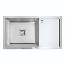Кухонна мийка Platinum Handmade 780x440x230 L нержавійка (квадратний сифон,3.0/1.0), Нержавіюча сталь
