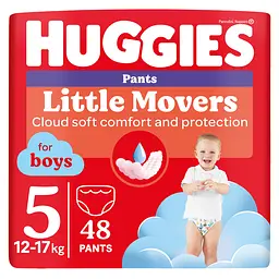 Уцінка. Підгузки-трусики для хлопчиків Huggies Little Movers Pants 5 (12-17 кг) 48 шт.