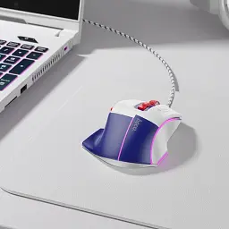 Ігрова миша Hoco GM31 Overlord LuXiaominous GaXiaoming Wired Mouse White Blue - мініатюра 4