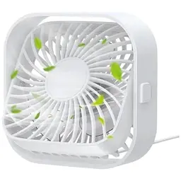 Портативний міні-вентилятор Topk K50 USB charging 360° rotating White - мініатюра 2