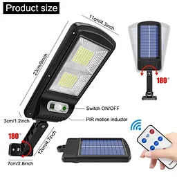 Вуличний ліхтар настіний із пультом Solar Light 6COB на сонячних батареях з датчиком руху - мініатюра 11