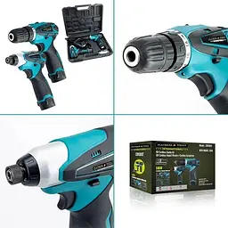 Набір Platinum Tools CB1080T 18V, 2 шуруповерти з насадками в кейсі - мініатюра 2