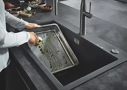 Кухонна мийка Grohe K700 из композита 31652AP0, Чорний матовий - мініатюра 4