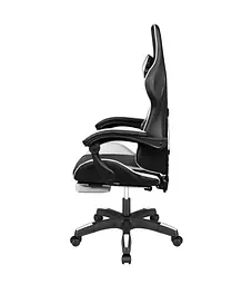 Крісло геймерське Kruger & Matz GX-150 з підставкою для ніг Black/White - мініатюра 8