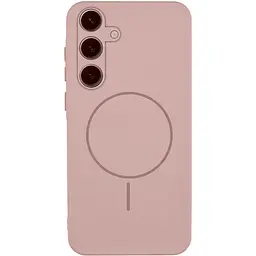 Чохол Silicone Cover Lakshmi Full Camera (AA) with Magnetic Fit для Samsung Galaxy S24 FE Рожевий / Pink Sand