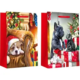 Набір пакетів подарункових Malevaro Large Xmas Dog дизайн 3 26x12.7x32.4 см 2 шт. (760219ML/2)