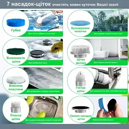 Бездротова електрична щітка Inspire для чищення 7 в 1 - мініатюра 3