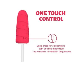 10X Popsicle вібратор-морозиво з USB-зарядкою червоний K000737 - мініатюра 10