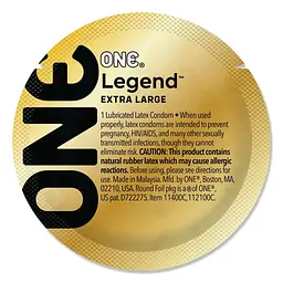 Набір презервативів ONE Legend XL, 100 шт, збільшений розмір, розширення на кінці, паковання-тубус - мініатюра 2