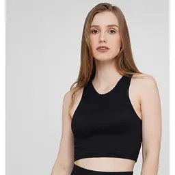 Топ-майка в рубчик HALTER TOP RIB 18863 L-XL чорний